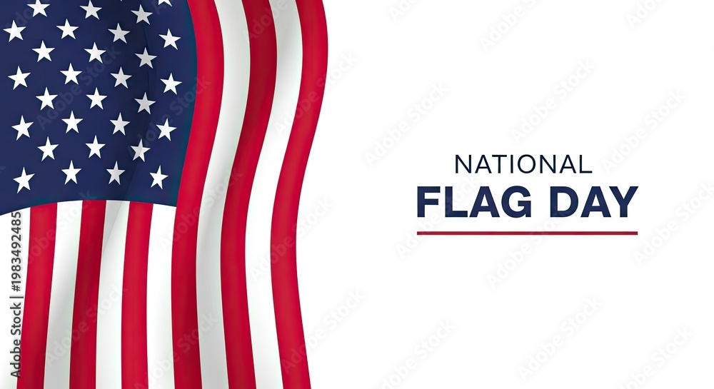 Obraz premium National flag day celebration honoring the stars and stripes on june 14th