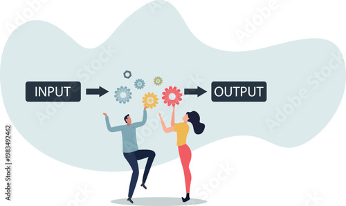Algorithm data input and output process visualization.Programming and coding set of rules for website automation and information management.person's life situation and his activities.