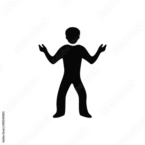 Shrugging Person Cartoon Character Expression