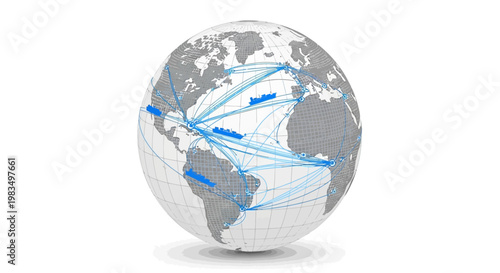 Global Shipping Routes: Connecting Continents via Sea Lanes and Cargo Ships