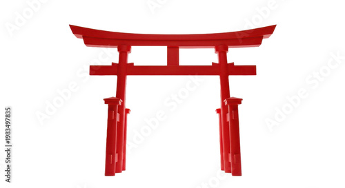 Red japanese torii gate with outdoor structure japanese architecture landmark