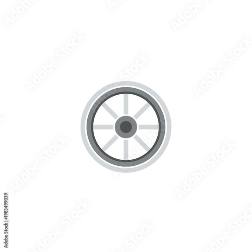 Industrial circular wheel valve handle graphic