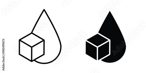 Blood sugar icon outline pictogram. Flat Symbols.