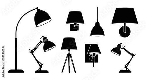 Collection of various lamp and lighting fixtures.