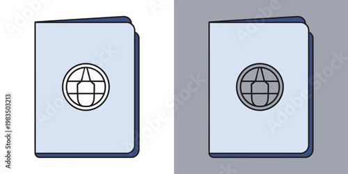 globe on suitcase travel icon flat design vector illustration
