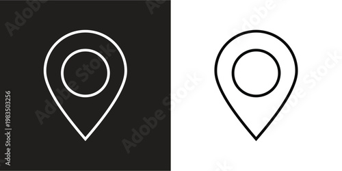 map location pin icon vector illustration for travel and navigation