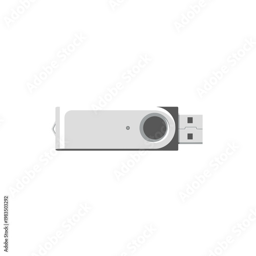 Minimalist usb flash drive storage device icon