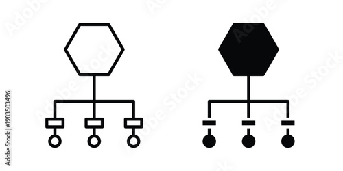 Content management icon outline pictogram. Flat Symbols.