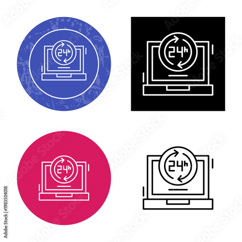 24 Hours Icon Design