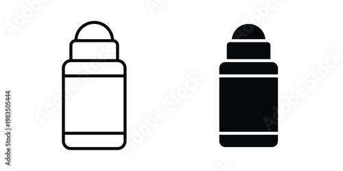 Deodorant roll on icon outline pictogram. Flat Symbols.