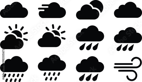 Weather icons set a comprehensive collection of atmospheric conditions