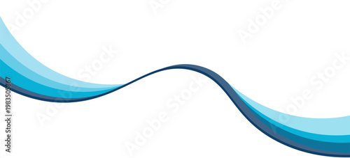 Blue Abstract Wave Banner Background with Modern Flowing Curves Design, eps 10