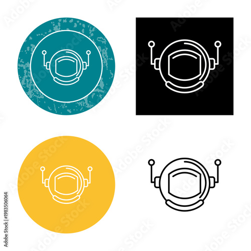 Astronaut Helmate Icon Design