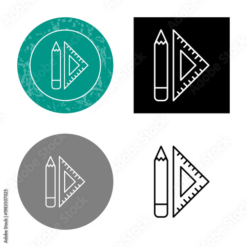 Set Square Icon Design