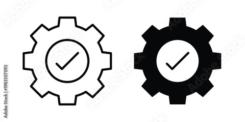 Easy installation icon outline pictogram. Flat Symbols.