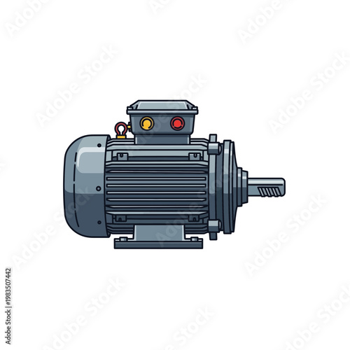 Industrial electric motor machine component