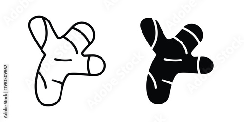 Ginger icon outline pictogram. Flat Symbols.