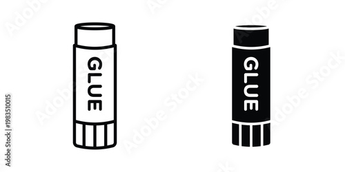 Glue icon outline pictogram. Flat Symbols.