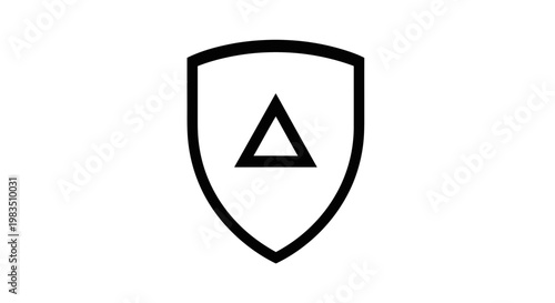 Secure Protection Shield with Triangle Symbol - Safety Concept