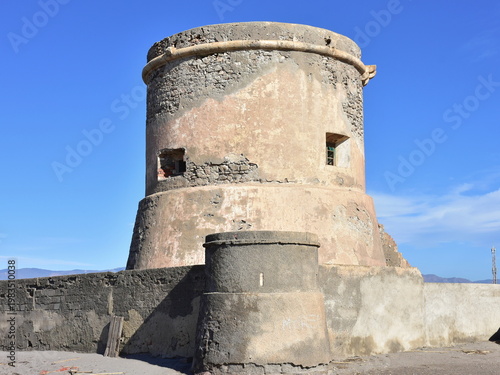 tower San Miguel in village Cabe de Gata,Spain,Europe