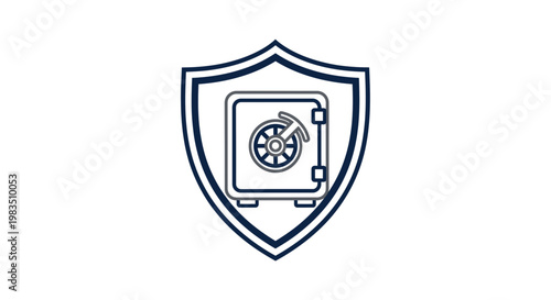 Secure Safe Within Shield Icon - Financial Protection Concept