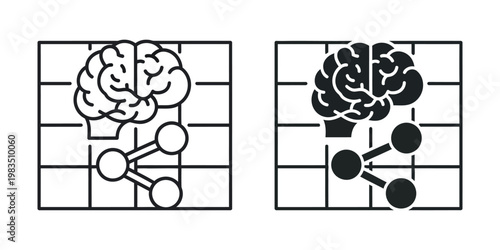 Comparison of brain activity and neural network connectivity in two states.