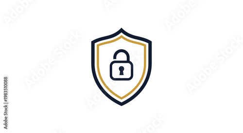 Secure Shield Protection Icon - Safety and Data Security Concept