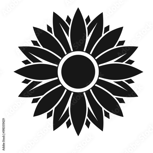 Elegant sunfalaur Floral Silhouette Vector2