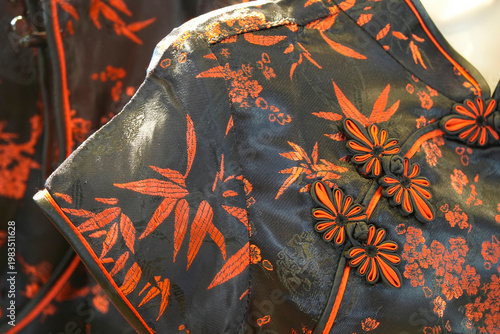 Japanese Kimono detail Colorful Decorated