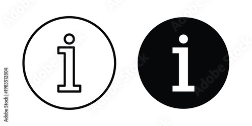 Information icon outline pictogram. Flat Symbols.