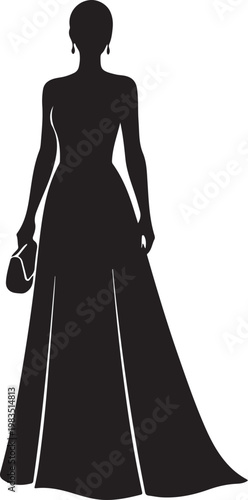 Elegant Long-Sleeve Mermaid Evening Gown - Formal Dress Silhouette