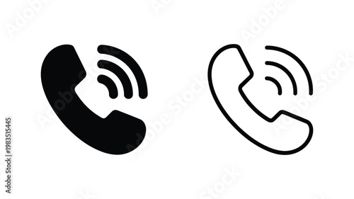 Call icon vector, telephone sign and symbol, phone icon for contact us, communication, customer support and hotline service design isolated on white background.