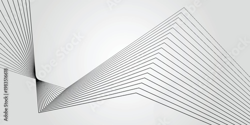 Abstract Modern Line, On White Background With Sample Text Area