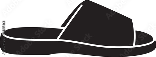 Minimalist Black Slide Sandal - Simple Elegance Footwear Design