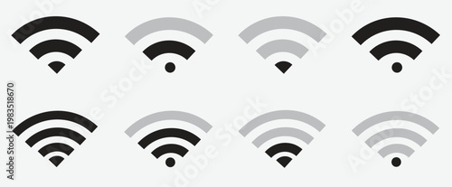 wi-fi icon. Wifi icons collection. Wifi icons wireless internet connection signal.
