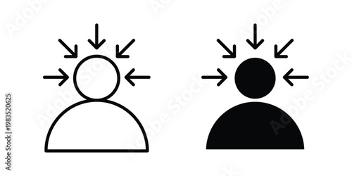 Persuasion icon outline pictogram. Flat Symbols.
