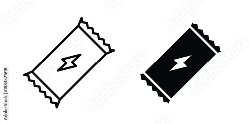 Protein bar icon outline pictogram. Flat Symbols.