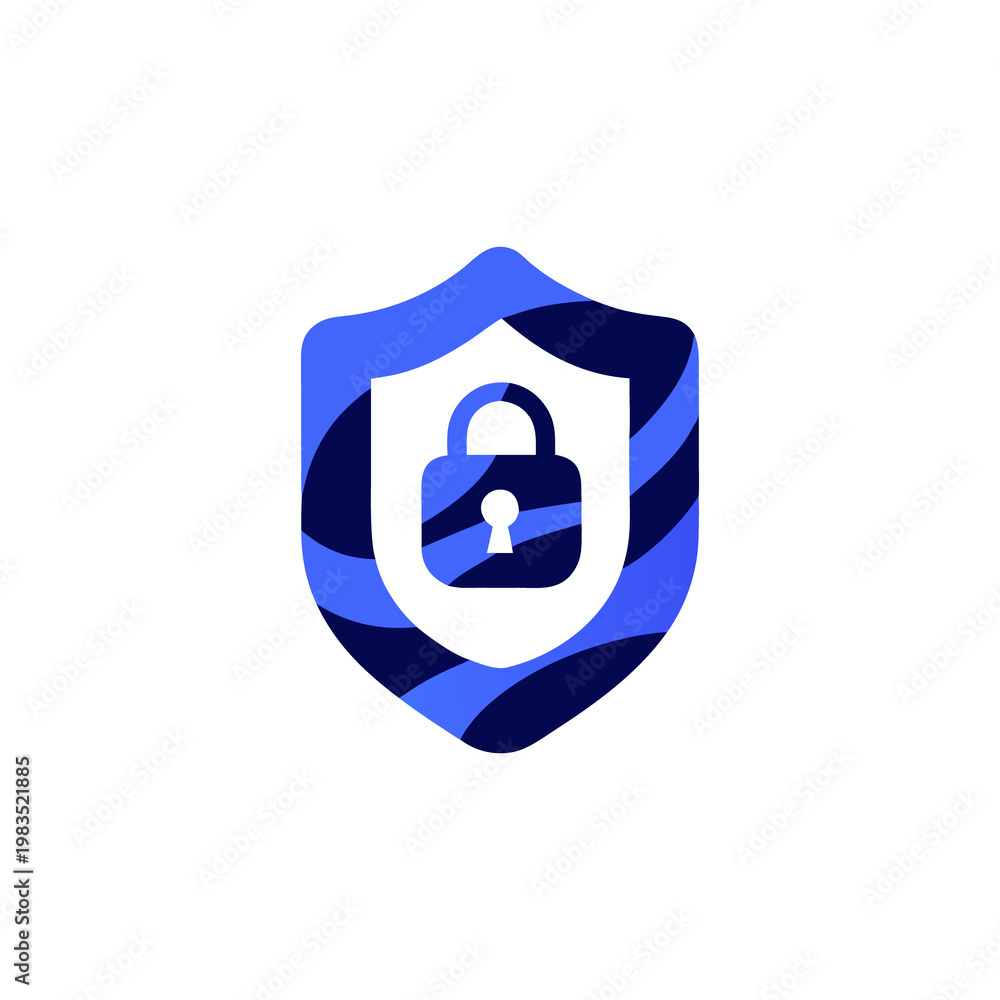 Obraz premium shield with padlock icon representing security and protection.