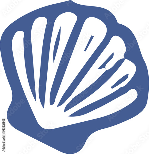 Blue Shell Icon Graphic.
