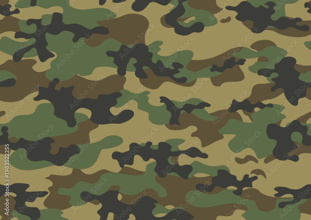 Fototapeta premium military seamless camouflage background, modern vector illustration