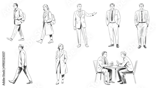 Ancient egyptian hieroglyphs and symbols depicted in black and white ink Vector