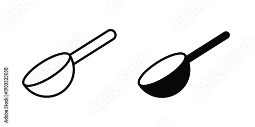 Scoop icon outline pictogram. Flat Symbols.