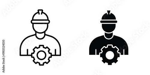 Service icon outline pictogram. Flat Symbols.