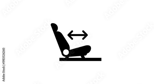 Car Seat Forward Backward Adjustment Icon Symbol