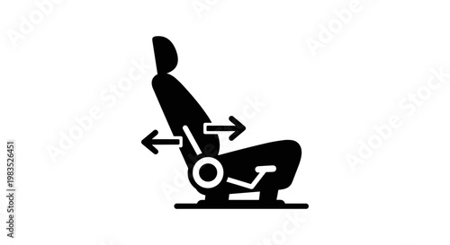 Adjustable Car Seat Setting Icon with Movement Arrows