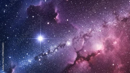 Vibrant deep space nebula with countless stars and bright celestial objects