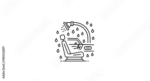Car Seat Washing and Interior Cleaning Service Icon
