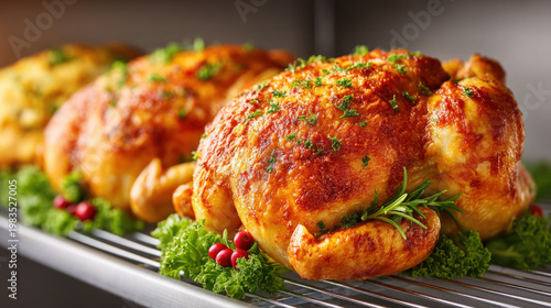 Frozen whole chickens in a ...