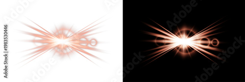 Natural sunlight leak PNG with soft bokeh circles