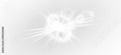Summer sun glow PNG with floating dust particles